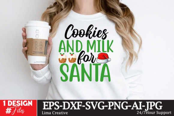 Cookies and Milk for Santa SVG Design