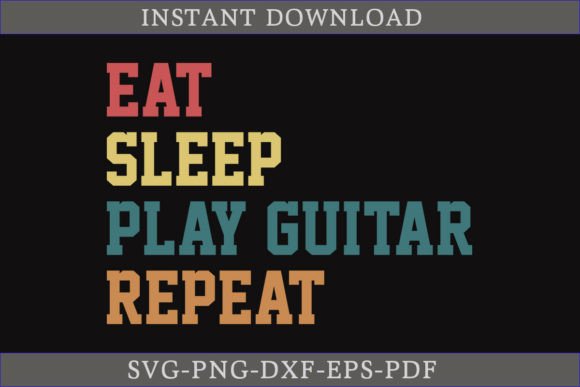 Eat Sleep Play Guitar Repeat Music Shirt