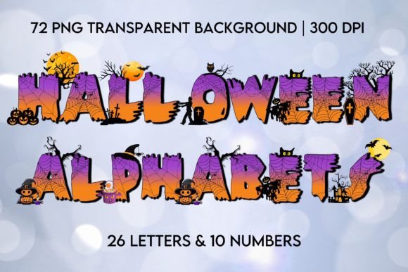 Halloween Alphabets 72 PNG Review