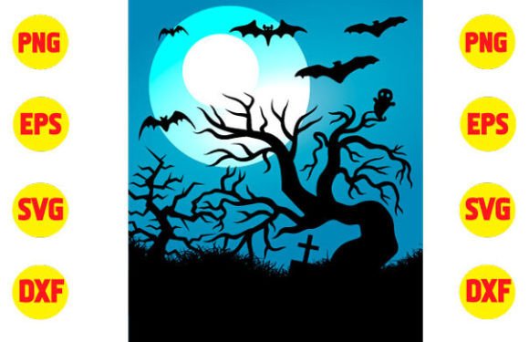 Halloween House Background Design