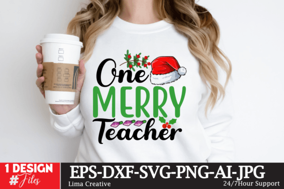 One Merry Teacher SVG Cute File