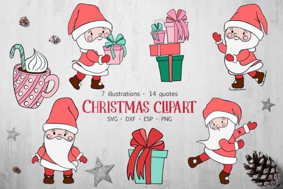 Santa Clip Art, Christmas Clipart