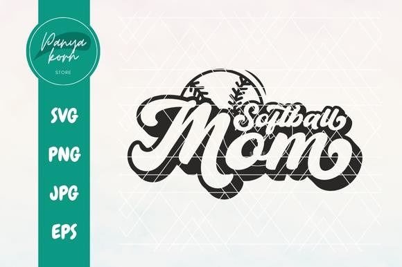 Softball Mom Embroidery Design