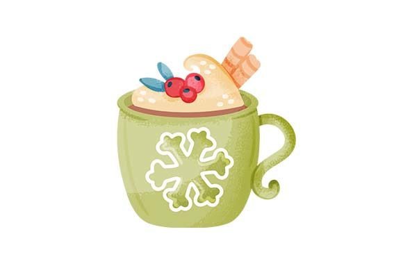 Winter Mug of Cocoa - Watercolor